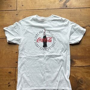 Coca Cola White T-Shirt with Bottle Logo